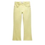 ZARA  High Rise Cropped Flare Jeans Yellow Women Size‎ 8 Mex 30 Eur 40 NWT Photo 1