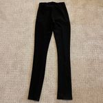 ZARA Black Ribbed Leggings With Zip Up Hem Small Photo 3