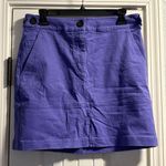 Wildfang Purple Mini Skirt Womens Medium Knit Pockets Casual Button Staple Hip Photo 0