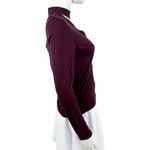 Madewell  Blouse Top Women Size Medium Halter Neck Long Sleeve Eggplant Choker V Photo 5