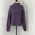 A New Day New  Small Purple Space Dye Mock Neck Knit Cozy Sweater Photo 4