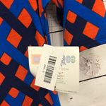 LuLaRoe  blue‎ red lattice print Julia dress Photo 2