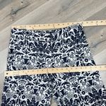 Loft Ann Taylor  Floral Linen Palazzo Wide Leg Pants Blue White 0 Photo 9