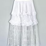 Senlis Lila White Eyelet & Lace Midi Skirt NWOT Size M Photo 4