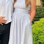 SAUNDERS Light Purple One Shoulder Sleeveless Poplin Maxi Dress Size 10 Photo 10