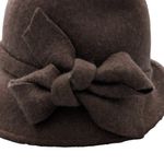 Toucan Collection Brown Wool Hat with Side Bow Fedora Photo 2