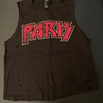 Forever 21 Black Paris muscle distressed t-shirt Size Small Photo 3