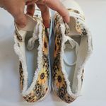 Canvas Low Top Sneakers Sunflower Print Platform Sole Sz 42/11US New Yellow Photo 4