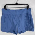 Athleta Trekkie North Short Size 14 Blue Stretch Hiking Shorts Travel Active Photo 1