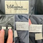 wilson's leather Vintage  Black Long Bomber Jacket Medium Fit Biker Style Photo 1