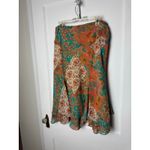 CHAPS Y2K Boho Chic Paisley Indie Slinky Pull On Skirt Women's Size Large Photo 2