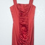 Gunne Sax Vintage  Red Ruched Front Mini Cocktail Dress Size 5 Photo 0