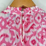 Nanette Lepore pink ikat pintuck lace short bell sleeve blouse small Photo 5