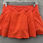 Lululemon  Pace Rival Skirt Skort Red Orange Athletic Tennis Athleisure Women's 4 Photo 0