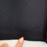 St. John  Patchwork Colorblock Knit Wool Twill Coat in Caviar Ruby Multi Large Photo 13