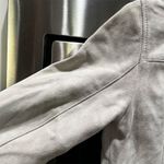 ALLSAINTS Women's Luna Blue Gray Green Leather Plait Balfern Biker Jacket Size 0 Photo 4