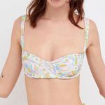 For Love & Lemons Devon Retro Floral Underwire Bikini Top – Size XL Photo 0