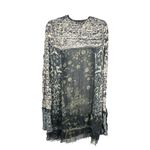 Free People Boho Mixed Material Pattern Long Sleeve Cardigan Topper Size Medium Photo 4