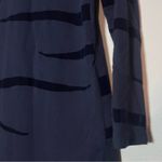 Boden Sweatshirt Dress Cotton Navy Blue Velvet Burnout Zebra Tiger Stripes 4R Size 4 Photo 5