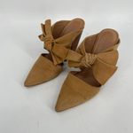 Ulla Johnson  Lucia Tan Suede Bow Mules Heeled 36 Photo 58