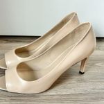 Max Mara Nude Leather Open Toe Heels EU Size 39 Photo 5