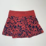 Lululemon Pace Rival Skirt Orange Blue Floral Size 2 Photo 86