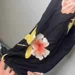 Billabong Black Floral Off Shoulder Long Sleeve Boho Blouse Size Medium Photo 3