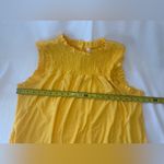 Ny Collection Sleeveless Blouse  peasant 1X vibrant yellow Baby doll top Photo 4