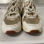 ALDO  Vany gold and white tennis shoes women’s size 7.5 in great shape Photo 3