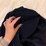 Ellen Tracy  Vintage Navy Dress Shirt with Maroon Buttons and Shoulder Pads Photo 3