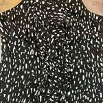 Merona  Halter Black White Ruffle Blouse Small Photo 5