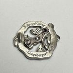 Longaberger Hope Rose 2004 10 Years of Giving Pewter Anniversary Brooch Pin Photo 3