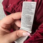 Gap Woman Size 8 High Rise Wide Leg Velvet Cranberry straight leg pants Photo 5