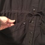 Free People Too Far black Sleeveless Utility Long Tunic Vest Top oversized XS Photo 8