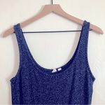 Gap Cotton Knit Blue Tie Wide Leg Scoop Neck Sleeveless Romper Pants Jumpsuit Photo 2