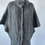 Elsamanda Made in Italy, Gray Alpaca Blend Button Front SS Sweater, Sz: M (b1) Size M Photo 0