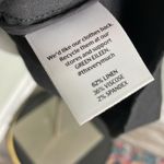 Eileen Fisher  Linen Blend High Collar Peplum Zip Front Linen Blend Blazer L Photo 7