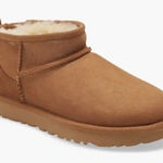 UGG  Classic Ultra Mini Chestnut Suede Sheepskin Winter Ankle Boots Womens Size 9 Photo 0