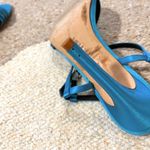 Tibi Vivian Satin Strappy Sandal Heels in Blue Orchid Size 7 Photo 8