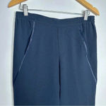 Vince Navy Satin Trim Crepe Pull-On Joggers Size Small Photo 3
