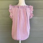 Rebecca Taylor La Vie Plaid Ruffled Sleeveless Top Photo 5