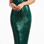 Dress the Population  Sloane Green Sequin Midi Dress Size Large Photo 0