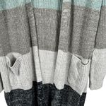 Nine West Pink Blue Gray Black Colorblock Cardigan Size XL Photo 3
