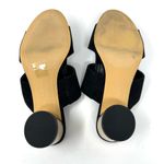 MARC NEW YORK Andrew Marc black textile slides, round gold heels, size 6 Photo 11