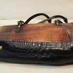 Brahmin Medium Arno Pecan Ombre Melbourne Tote Crocodile Embossed Leather Purse Photo 6