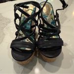 Madden Girl Strappy Platform Cork Wedge Sandals Womens 9M Gold Accents Summer Photo 1