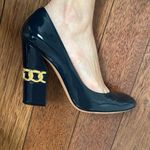 Casadei  | Blue Patent Leather Pumps Gold Hardware 37.5 Photo 3