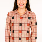 Vtg 70s plaid polyester shirt Photo 0