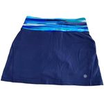 Athleta  Womens Small Tall Relay‎ Athletic Skort Navy Blue Multicolor Photo 2