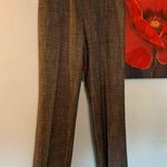 Carlisle  Wool Blend Pants Women Size 6 Brown Straight Leg Trouser Tweed Lined Photo 0